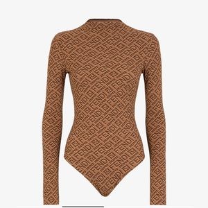 Fendi skims brown bodysuit